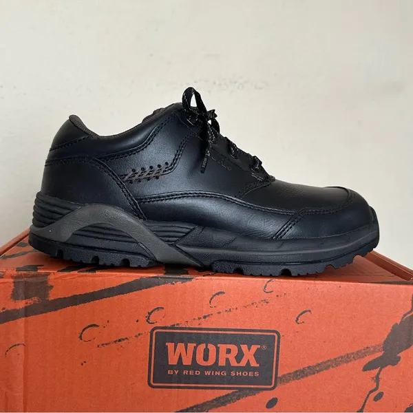 Worx by‎ Red Wing Shoes 5118 Womens Black Leather Safety Toe Work Shoes 9.5 M - Image 2