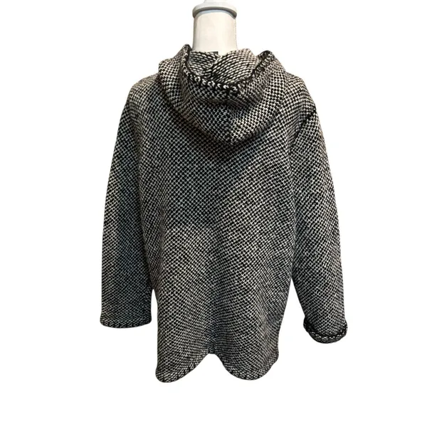 RALPH‎ LAUREN Hand Knitted Lambswool Hooded Sweater Coat Womens Size Large - Image 2