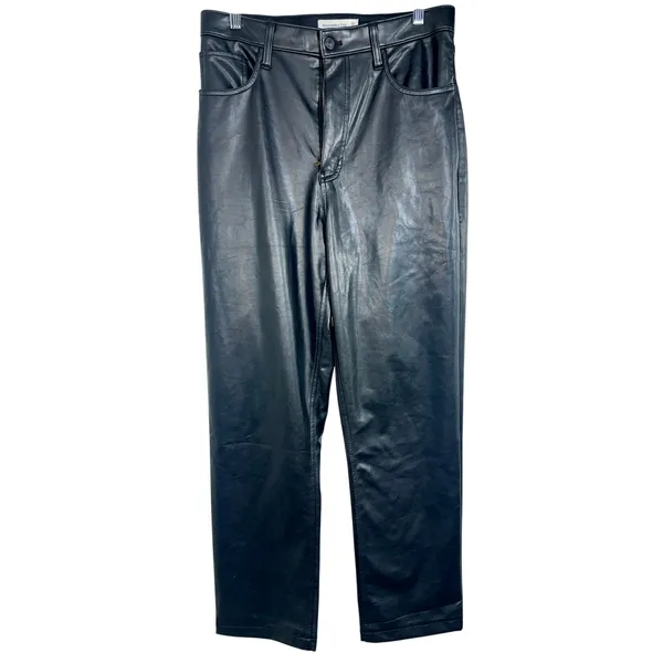 Abercrombie & Fitch Curve Love 90s Straight Ultra High Rise Black Pants Sz 30 10 - Image 2