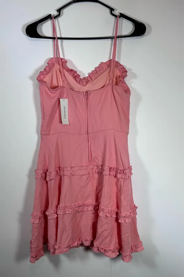Trixxi Francesca’s Size S Blush Pink Tiered Ruffle Mini Dress - Image 2