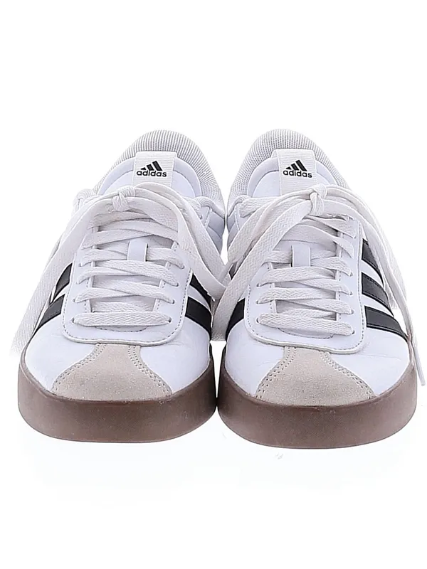 adidas White Sneakers with Black vl court Shoes - Image 2
