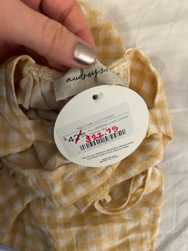 Audrey 3+1 yellow Gingham Sundress  - Image 3