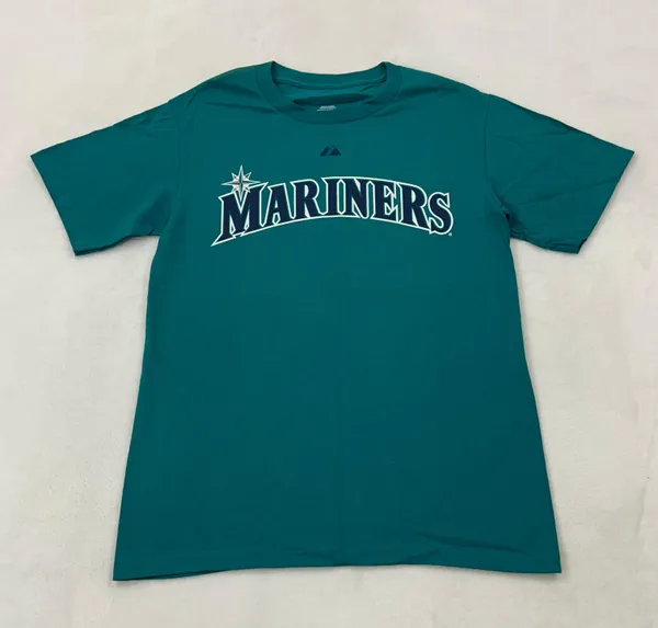 Seattle Mariners Ken Griffey Jr #24 Mariner Blue Baseball Jersey Tee Shirt Adult size S - Image 5