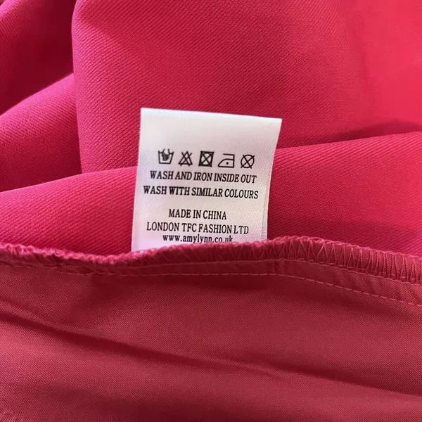 AmyLynn Alice High Waist Straight Wide Leg Pant Trouser Size L Pink NEW W/Tags‎ - Image 8