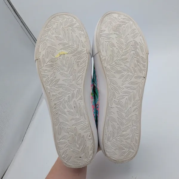Lilly Pulitzer Julie Slip On Sneakers Womens 7.5M Tropical Floral Blue Pink m‎ - Image 7