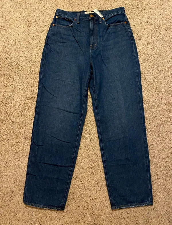Madewell ‼️ Baggy Straight Jeans in Dark Worn Indigo Wash‼️ - Image 7