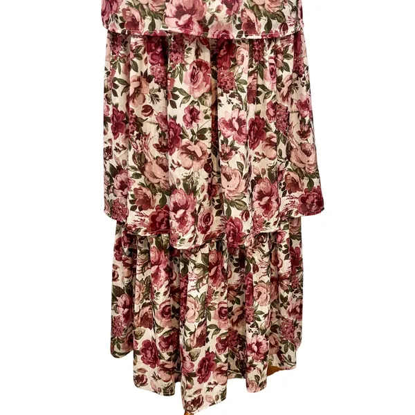 Altar'd State Jordan Floral Tiered Maxi Dress Boho Cottagecore Wedding Guest M - Image 8