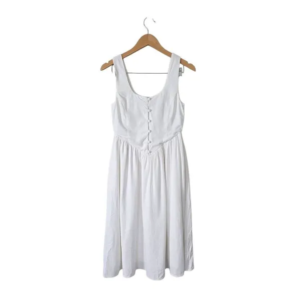 Rolla's Leoni Dress Size XS White Sleeveless Midi‎ NWT - Image 2