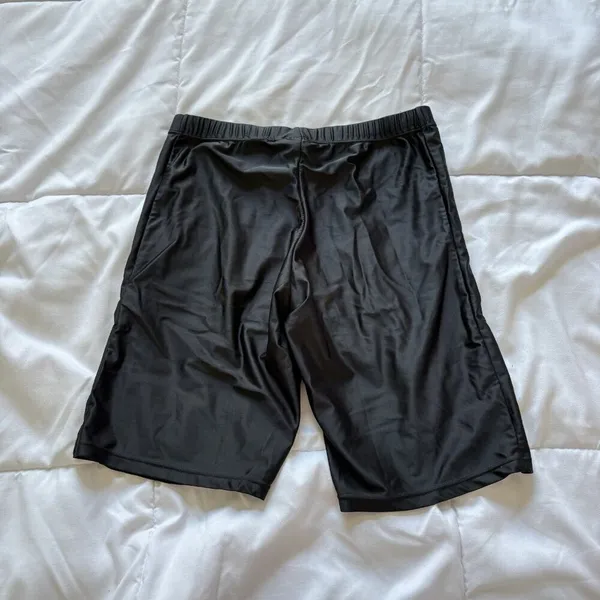 Hang Ten‎ Womens Medium Hybrid Long Swim Shorts Black Beach - Image 5