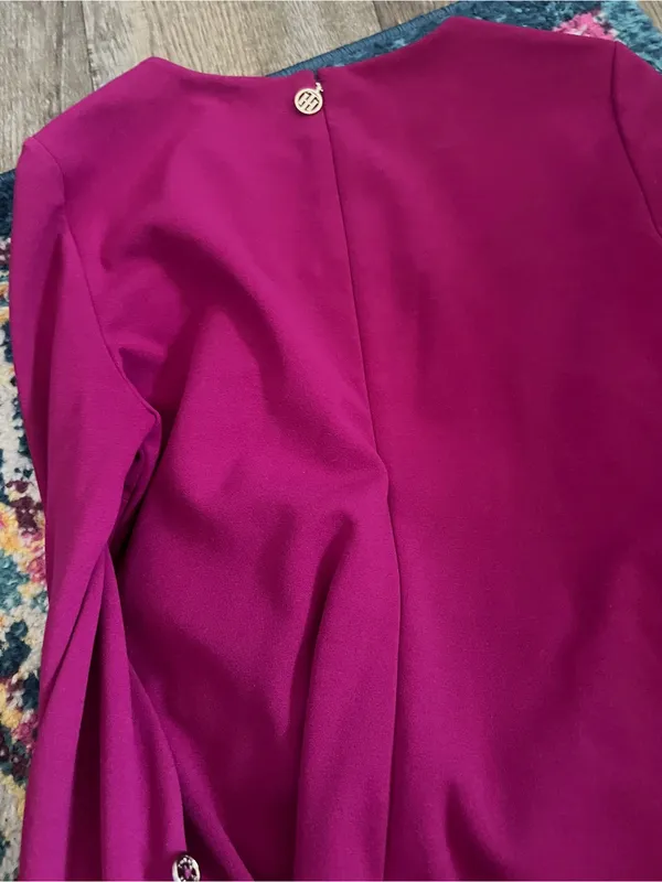 Tommy Hilfiger Women's Fuchsia Bell-Sleeve Shift Dress - Image 10