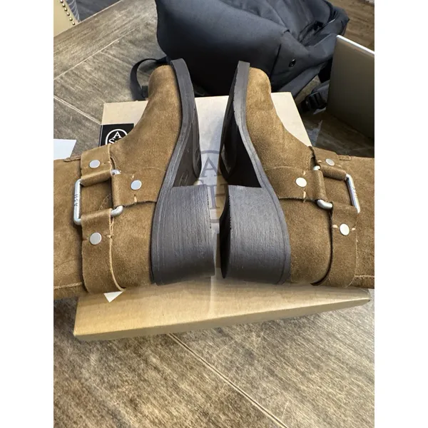ASH 50mm Texas Suede Boots Women's Size 39 US @ 8.5 424144 Land Moto Boho - Image 7
