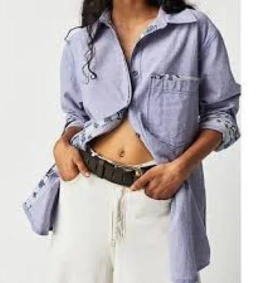 We The Free Free People Two to One Button Down Top - Image 2