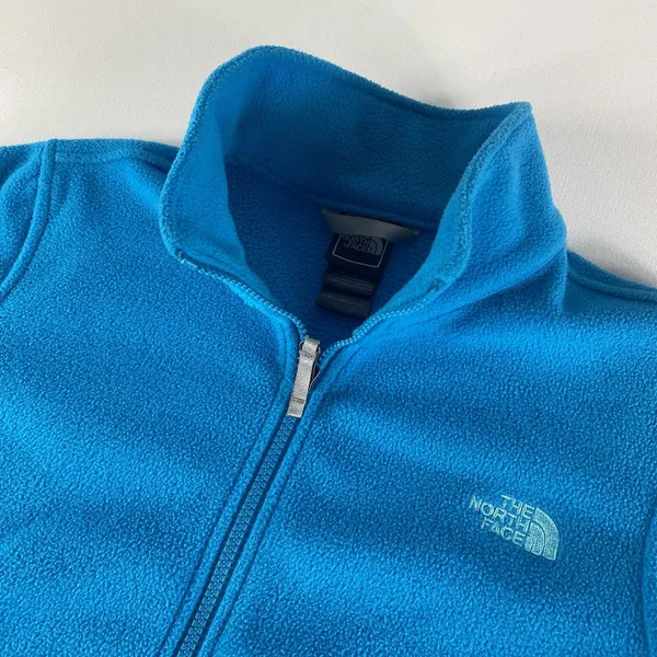 The North Face Jacket Girls XL‎ Full Zip Pockets Blue Fleece Outdoor TNF Youth - Image 2
