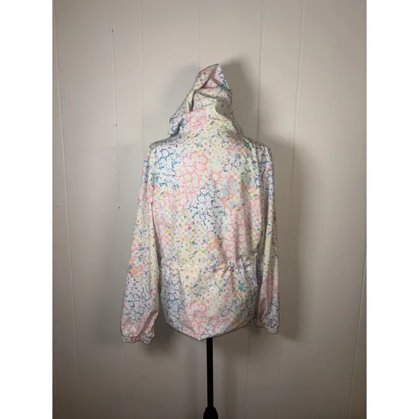 Fabletics Floral Print Anorak Jacket Lightweight‎ Quarter Zip Pullover Medium - Image 2