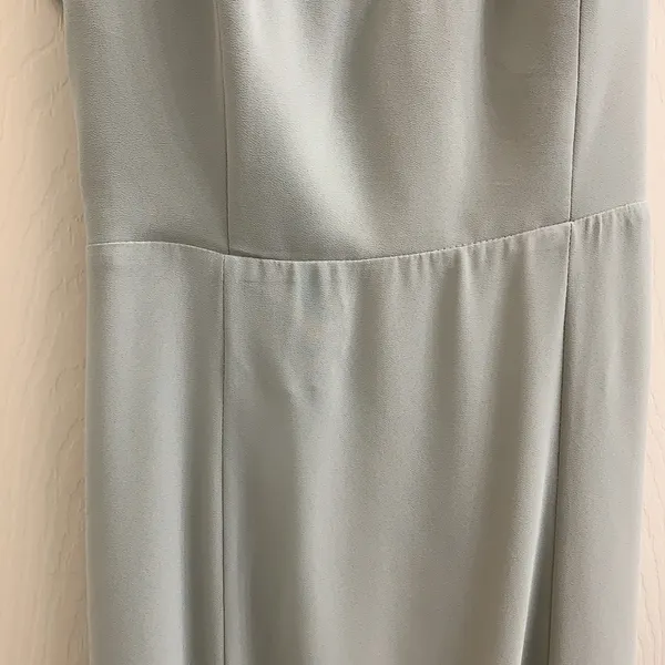 Bhldn Diana Sage green mint gown ruffle slit med - Image 14