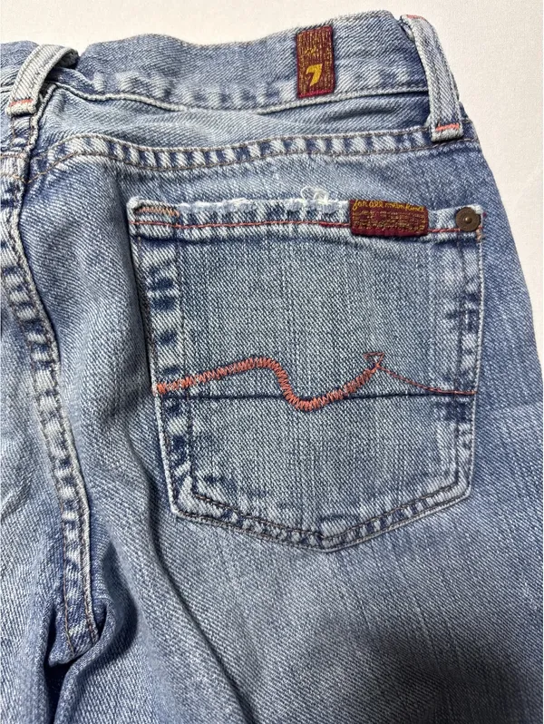 7 For All Mankind Vintage Flared Jeans - Classic Blue Denim - Image 8