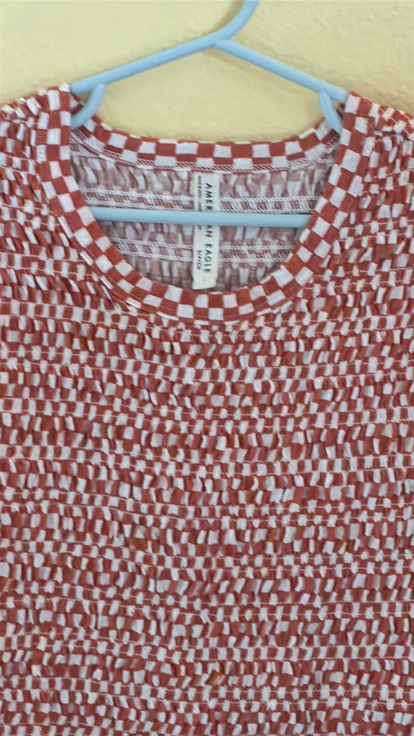 American Eagle Orange Striped Top - Image 9