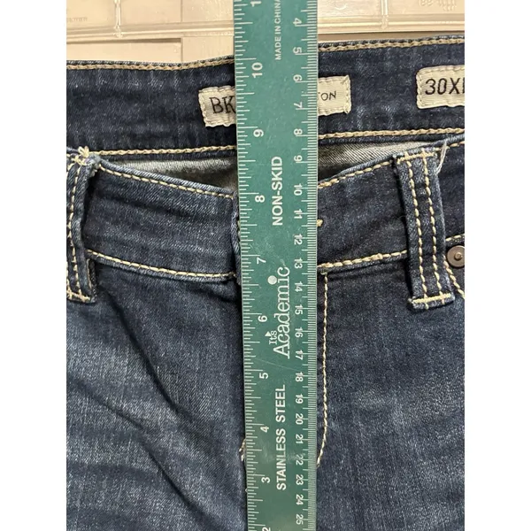 BKE Denim Payton Dark Bootcut Jeans Pockets Embroidered Size‎ 30XL Low Rise - Image 3