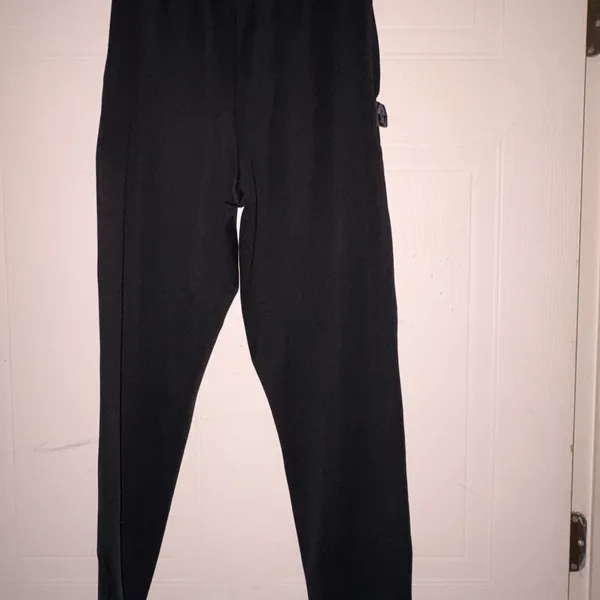 adidas Black Logo Track Joggers - Image 2