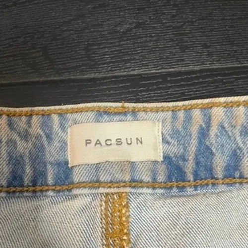 PacSun Bella Mid-Rise Mini Skirt Light Wash Denim Blue Size 27 - Image 2