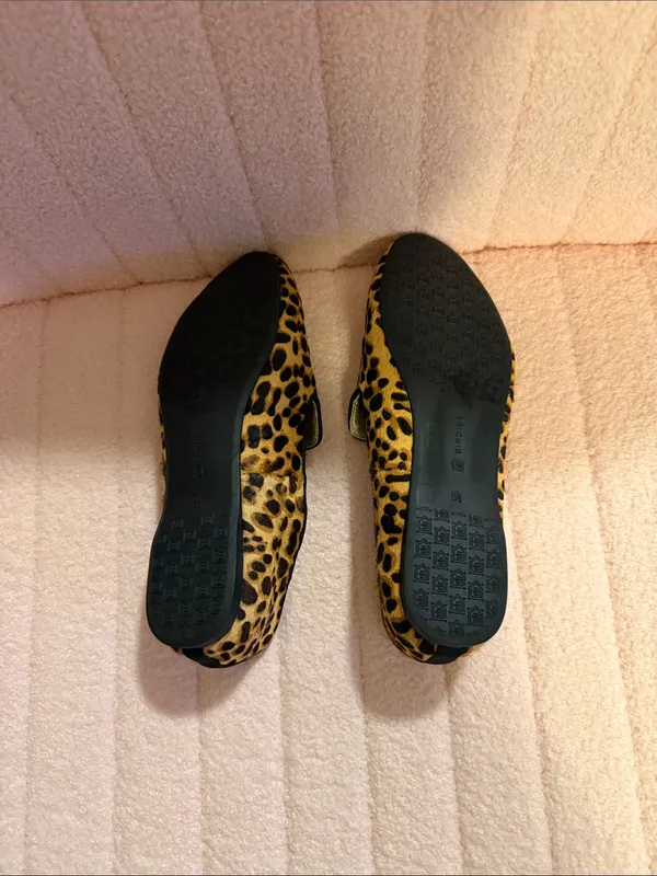 Birdies The Starling Cheetah Calf Hair Slip On Loafer Size 8.5 - Image 10