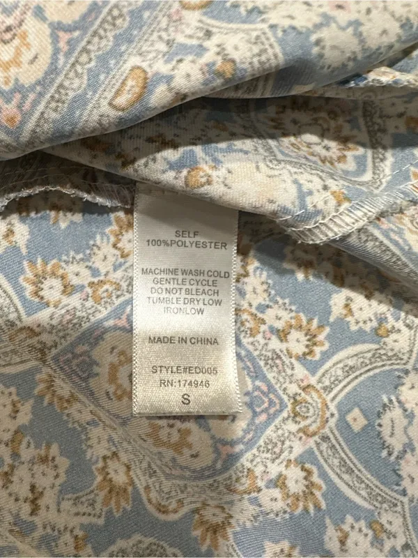 Hailey & Co Blue Floral Button‑Down Flirty Dress – Size Small - Image 12
