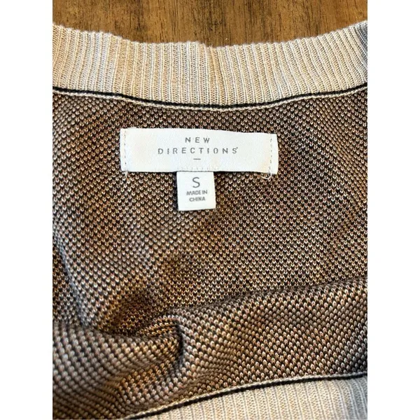 New Directions Sweater, Knit, Animal Print / Leopard, Oversized Small - Image 4