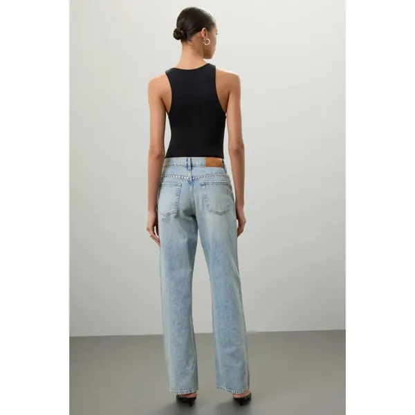 7 For All Mankind‎ Tess Studded Wide Leg Jeans Size 30 - Image 2
