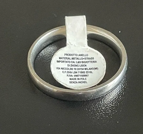Silver stainless steel ring size 10 - Image 3