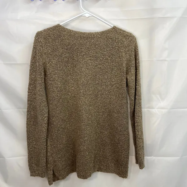 Vintage Allison Taylor‎ women's brown chunky knit Crewcut soft sweater medium - Image 5