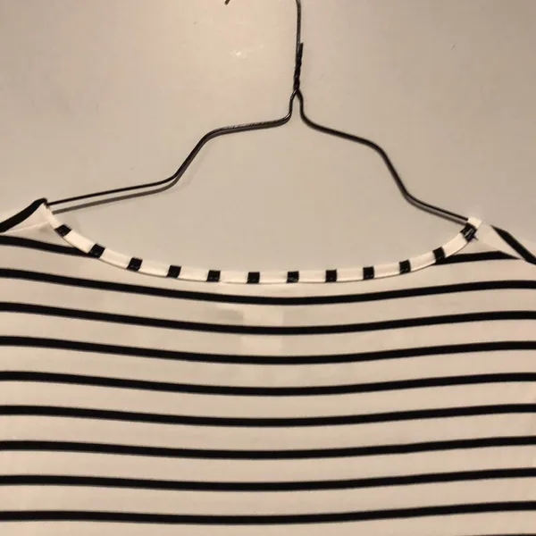 Top it Off Black and White Striped T-Shirt Dress - Image 5