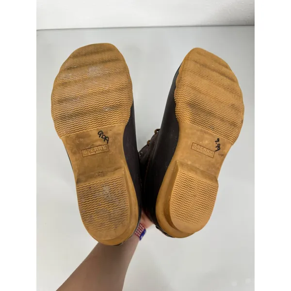 Sperry Black‎ Brown Waterproof Boots Size 8.5 - Image 8