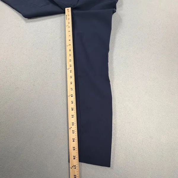 Y2K Zara Woman Navy Blue Slim Cigarette Dress Pants Trousers Ankle Navy Small - Image 6