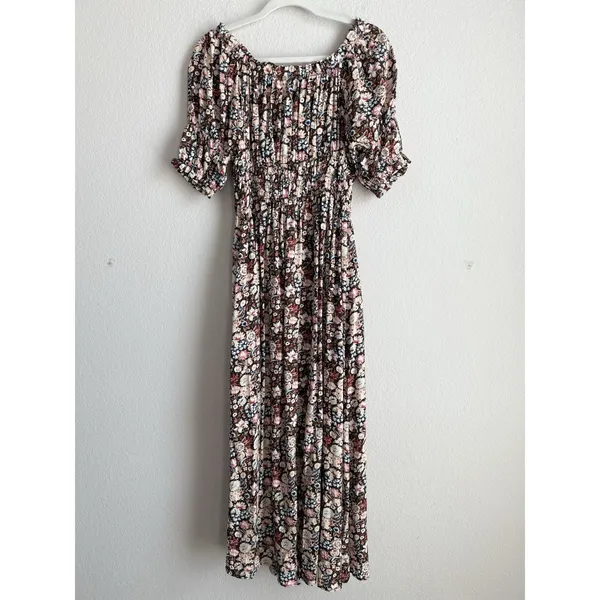 Stockplace The‎ Label Floral Puff Sleeve Midi Dress Women's Small Cottagecore - Image 10