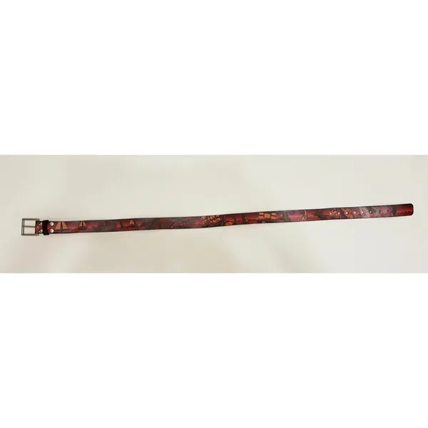 Unisex JON WYE Leather Paisley Belt Western Retro Made in USA Men Women 46.5" - Image 2