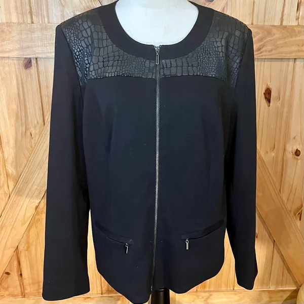 JM Collection Ladies Black Blazer - Image 10