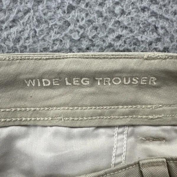 American Eagle Wide Leg Trouser Pants Khaki Stretch Retro Boho Women's 12 x 27 - Image 5
