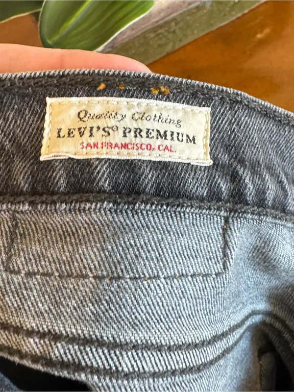 Levi’s Premium 501 Skinny Jeans Gray Black Wash W28 L28 - Image 7