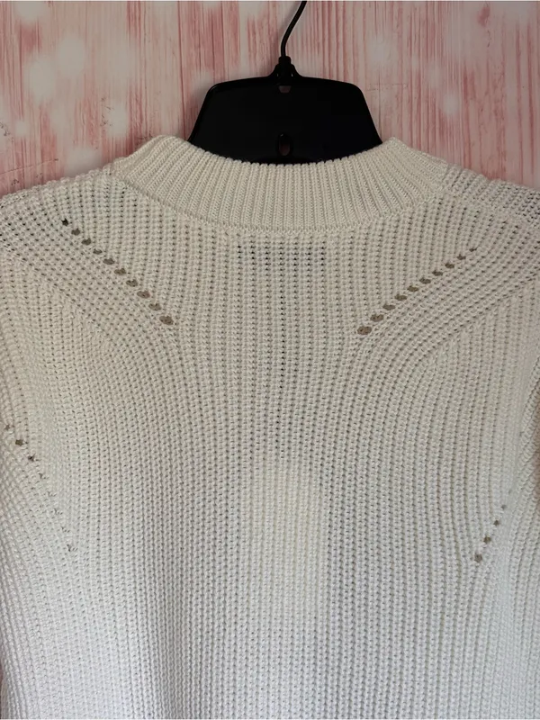 English Factory Ivory Puff Sleeve High Crewneck Sweater Size XS - Image 11