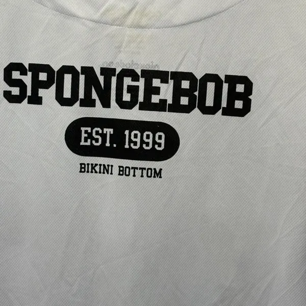 Nickelodeon Ladies Spongebob Squarepants Baseball Jersey Size Medium Mesh Jersey - Image 7