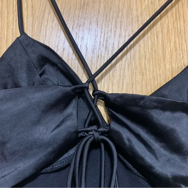 Princess Polly Black Midi Dress - Size 2 - Image 4