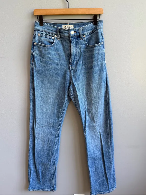 Madewell The '90s Straight Jean Medium Blue Wash Size 27 High Rise Jeans - Image 3