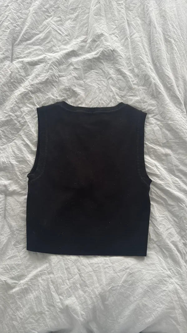 Zara Black High Neck Tank - Image 2
