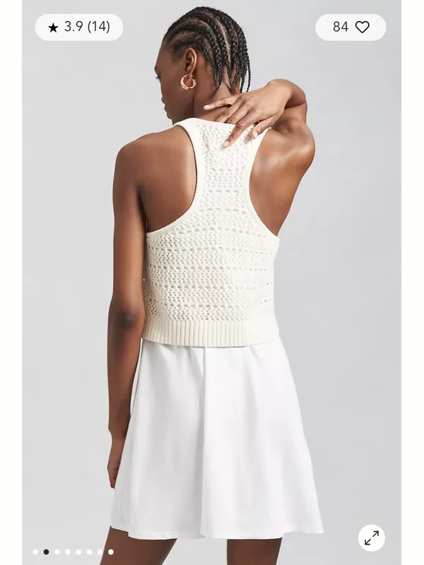 Daily Practice by Anthropologie Twofer Sweater Knit Mini Dress White Ivory XXS - Image 3