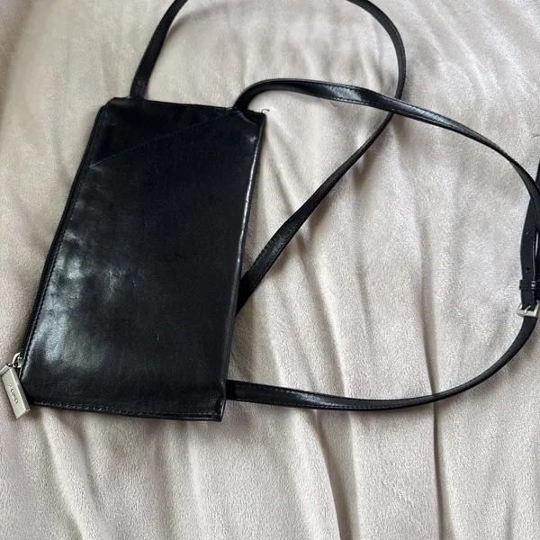 Hobo International Leather Low Profile Crossbody Bag Cellphone Pocket Some Wear - Image 11