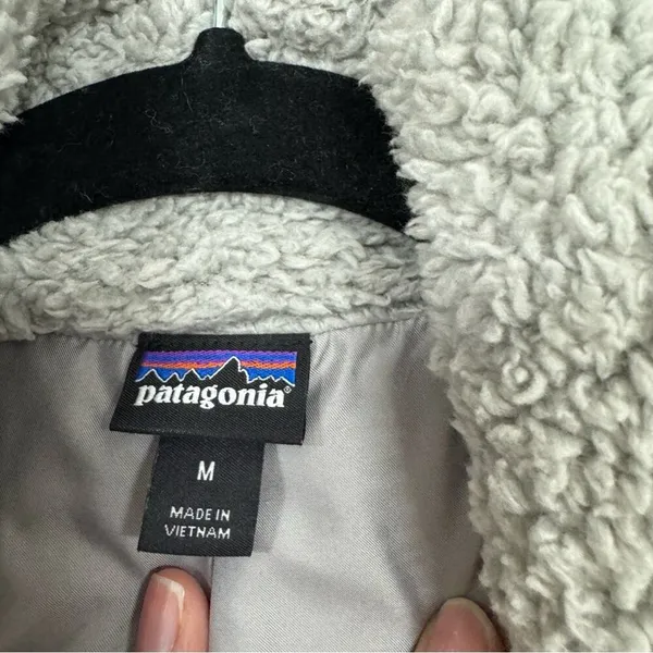 Patagonia Las Gatos Grey Fleece Full Zip Vest Womens M Outdoorsy Hiking Jacket - Image 3