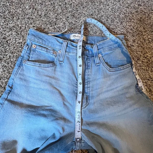Madewell The Perfect Vintage Straight Jean‎ Light Wash Distressed Size 24 - Image 5