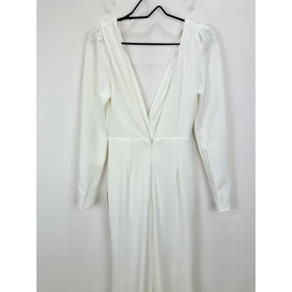 Lulus Stunning Romance White Long Sleeve Mermaid Maxi Dress Wedding XS NWT - Image 8