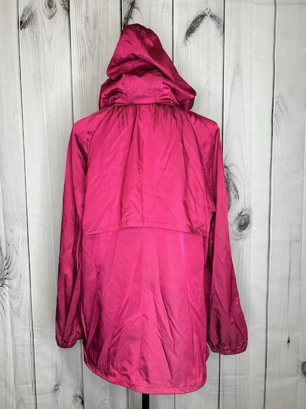 Chicos Zenergy Women's Hooded Nylon Blend Full Zip Jacket Sz 3 (16/18) Pink - Image 7