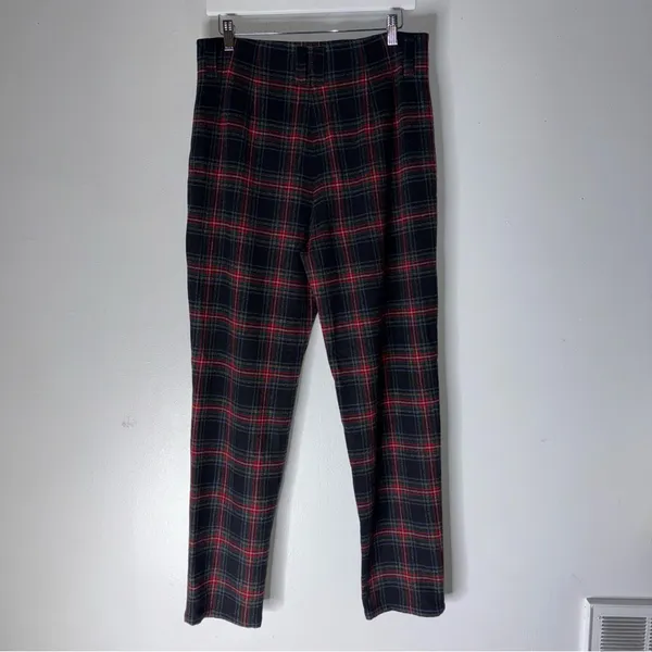 Pendleton Wool Plaid‎ Straight Leg Pants Size 12 Made In The USA - Image 2